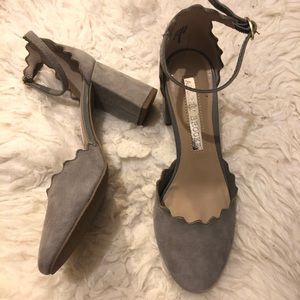 Audrey Brooke Grey Block Heels